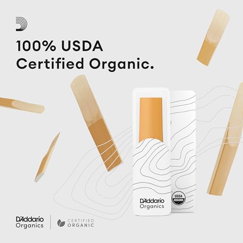 D'Addario Organics Royal Alto Saxophone Reeds Strength 1.5, 3-Pack