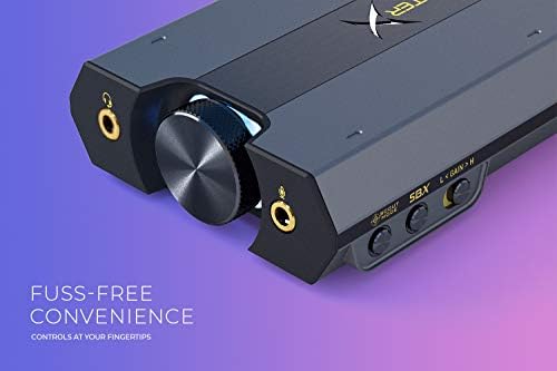 Sound BlasterX G6 Hi-Res 130dB 32bit/384kHz Gaming DAC, External USB Sound Card with Xamp Headphone Amp, Dolby Digital, 7.1 Virtual Surround Sound