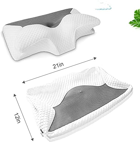 HOMCA Pillowcase PL01 Memory Foam Standard Size Pillow, White