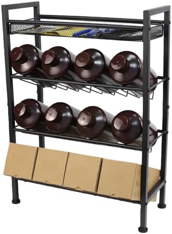3D Printer UV Resin Bottle Storage Rack, 4 Tier 12 Bottles (1kg) | Carbon Steel Grid Design Heavy Duty Holder