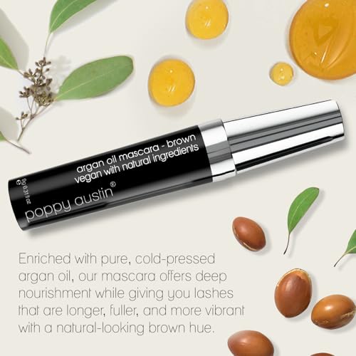 Poppy Austin Organic Mascara Black, Hypoallergenic, Waterproof, 0.31 Fl Oz