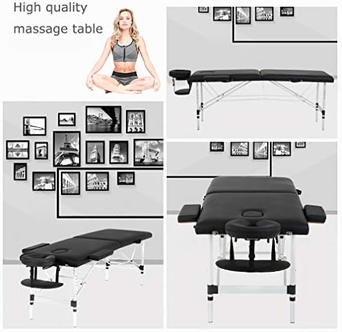 PayLessHere Massage Table Massage Bed Spa Bed 73 Inch Aluminium Massage Table W/Face Cradle Carry Case Height Adjustable 2 Fold Portable Facial