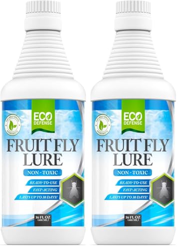 Eco Defense Fruit Fly Killer - Natural Fruit Fly Trap & Drain Fly Killer Treatment for Indoor Fly Control in Kitchen, Restaurants, and More, 16 Oz