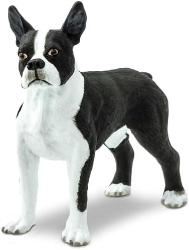 Safari Ltd. Boston Terrier Figurine - Lifelike 2.5" Model Figure - Educational Toy for Boys, Girls, and Kids Ages 3+