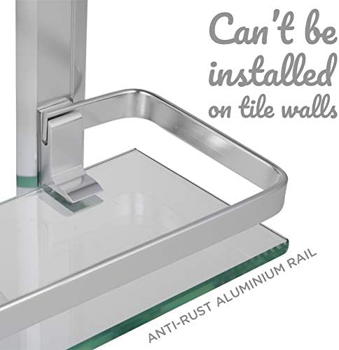 Comfecto 2-Tier Bathroom Glass Shelves