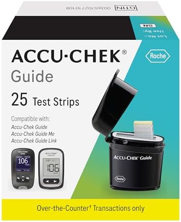 Accu-Chek Guide Glucose Test Strips, Pack of 50 | Diabetic Blood Sugar Testing