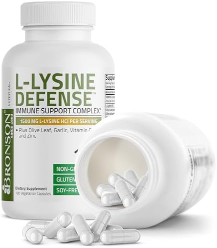 Bronson L-Lysine Defense Immune Support Complex, 1500 mg, 90 Capsules