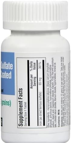 Upsher-Smith Ferrous Sulfate 325 mg - 100 Tablets, Pack of 3