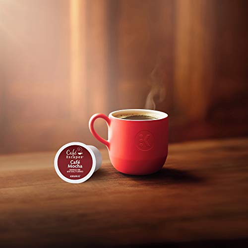 Cafe Escapes, Cafe Mocha Coffee Beverage, Single-Serve Keurig K-Cup Pods, 48 Count (2 Boxes of 24 Pods)
