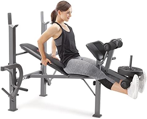 Marcy Standard Weight Bench Incline with Leg Developer and Butterfly Arms, Multifunctional Workout Equipment, Workout Equipment for Home Gym