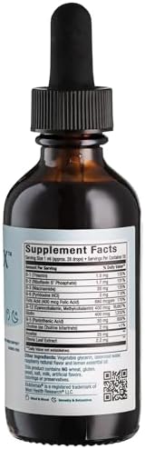 Maxi Health Liquid Vitamin B Complex – 9 Essential B Vitamins Including B1 B6 B12 Drops – Supports Energy, Brain Function