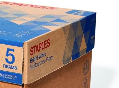 Staples Multipurpose Paper, 8 1/2" x 11", Bright White, Ream, For Office, School & Home