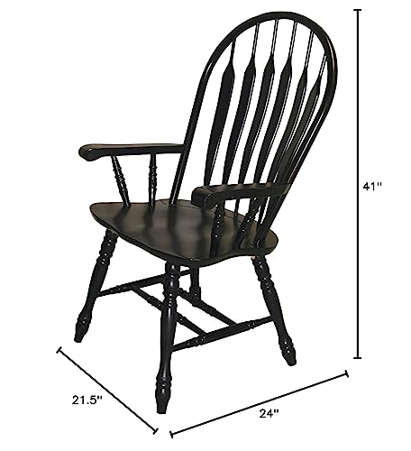 Sunset Trading Comfort Dining Arm Chair, 41", Light Oak