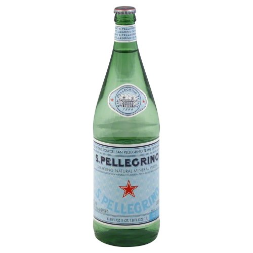 S.Pellegrino Sparkling Natural Mineral Water, 6 Pack of Glass Bottles