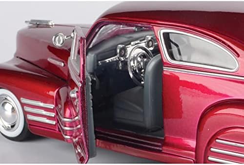 1948 Chevy Aerosedan Fleetline, Red - Motormax Premium American 73266-1/24 Scale Diecast Model Car, Unisex-Children