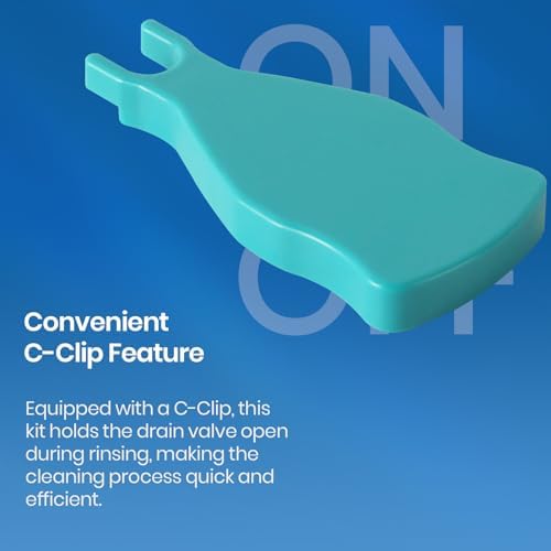 Nasal Irrigation System Cleaning Kit, Compatible with Navage Nasal Irrigation System, Includes C-Clip, U-Tube, 2 Cleaning Brushes