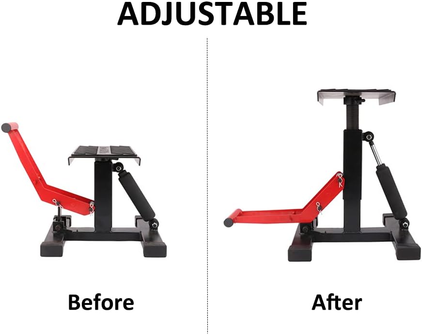 Motorcycle Jack Dirt Bike Stand Lift - Adjustable Hydraulic Lift Save Effort Hoist Table Height Lifting Stand