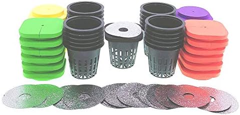 HORTIPOTS 2-Layered Clone Collars w 2 in Net Pots & Reflective Lids