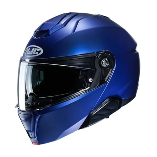 HJC i91 Solid Modular Motorcycle Helmet with HJ-33 Pinlock Shield, DOT Approved (Semi Flat Black, Medium)