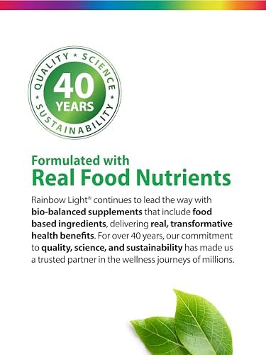 Rainbow Light Calcium Complex with Magnesium & Vitamin D3 + | 180 Tablets | Real Food Nutrients | Supports Bone Density & Muscle Health | Vegan