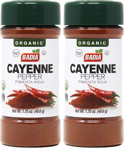 Badia Organic Cayenne Pepper, 1.75 oz – Ground Red Pepper Spice for Cooking, Seasoning & Heat – Fresh & Bold Flavor