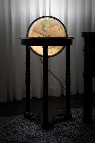 Replogle Lancaster—Bronze Metallic, Dark Cherry Wood Finish, Floor Model Globe