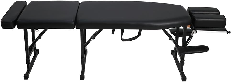 Sheffield 160 Elite Professional Portable Chiropractic Table - Lightweight Adjustable Folding Design (Charcoal)