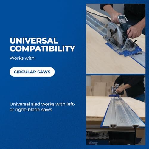 Kreg KMA3700 Accu-Cut XL - Universal Track Saw Guide System - Cuts up to 100" Long - No Clamps Needed - Make Straight, Cross