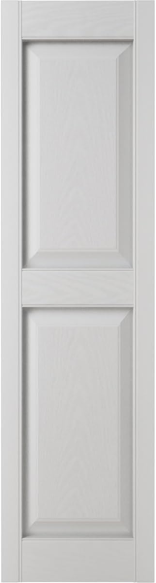 Mid America 00021247002 Standard Size Williamsburg Double Panel Vinyl Shutters, w/Installation Shutter-Lok's & Matching Screws (Per Pair), 002, 12"W x 47"H, Black