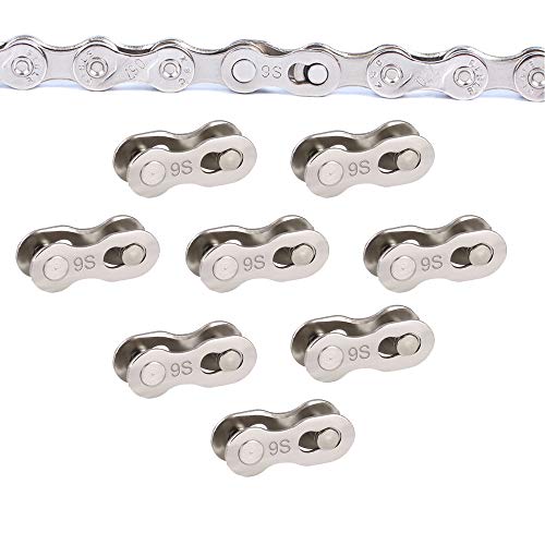 8 Pairs Reusable Bicycle Missing Link for 6, 7, 8, 9, 10,11,12 Speed Chain (11 Speed)