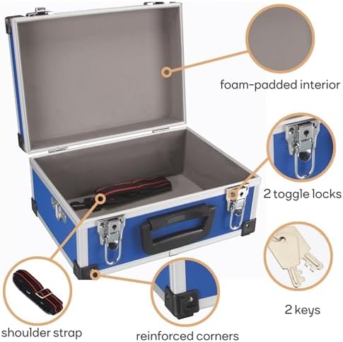Vellman Aluminium Tool CASE 320 x 230 x 155 mm - Blue