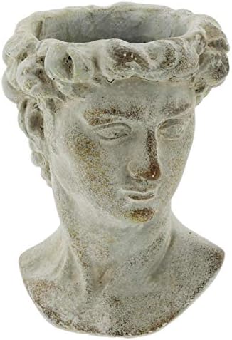 The Bridge Collection Antique Style Old World Greek Statue Head Planter