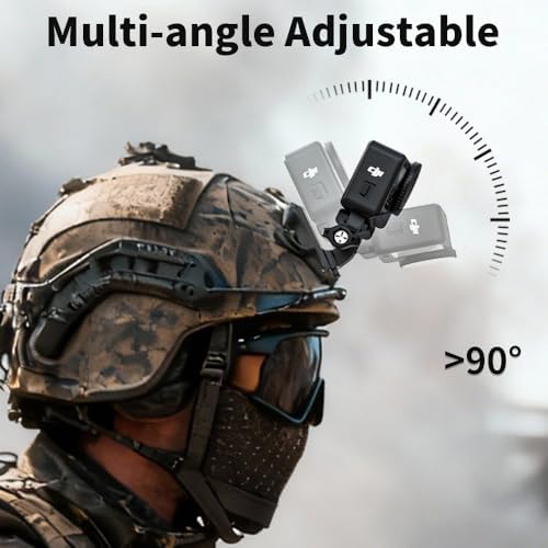 Aluminum NVG Helmet Mount, Tactical Helmet NVG Mount Compatible with GoPro Hero 13/12/11/10/9/8, DJI Osmo Action 6/5 Pro/4/3, Nano, Insta360