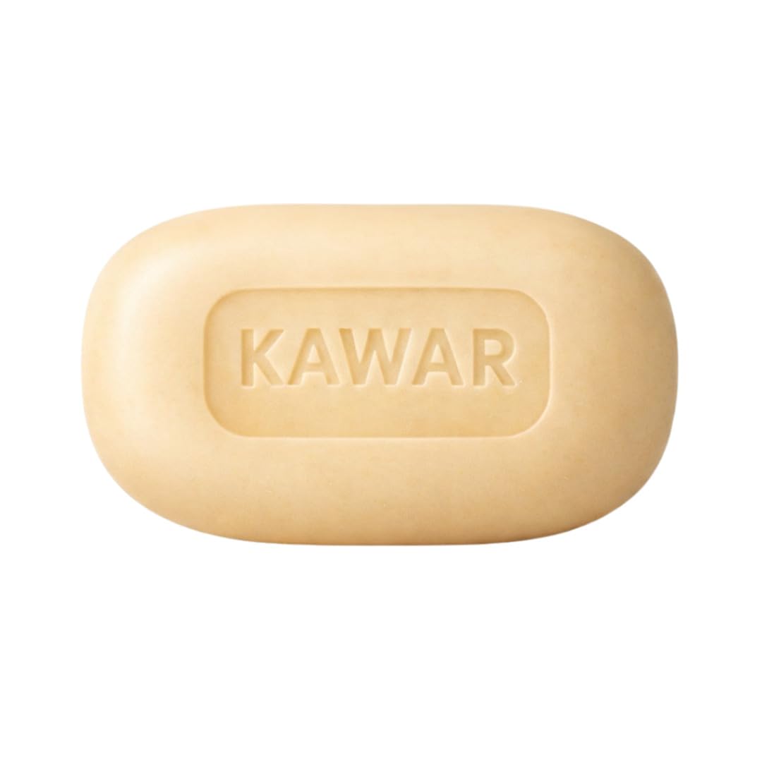 KAWAR Premium Dead Sea Sulfur Soap with Olive Oil, Face & Body Bar, 1-Pack | No Fragrance, No Artificial Colorants, Authentic Dead Sea - Vegan Formula Enriched with Argan & Jojoba Oil, Men & Women