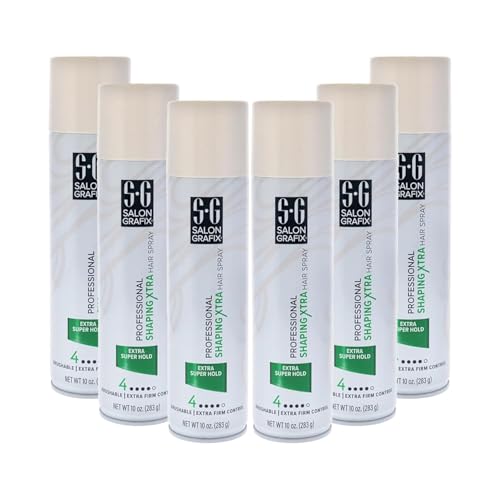 Salon Grafix Shaping Hair Spray - Brushable and Freshly Scented Hairspray for Women and Men - Professional Quality Result - Extra Super Hold - 2 pc