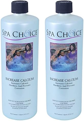 SpaChoice 1-Quart Premium Liquid Calcium Hardness Increaser Hot Tub | Rapidly Increases Calcium Hardness, Concentrated Calcium Chloride, 1 oz per 500 gallons raises hardness 10 ppm, Made in USA