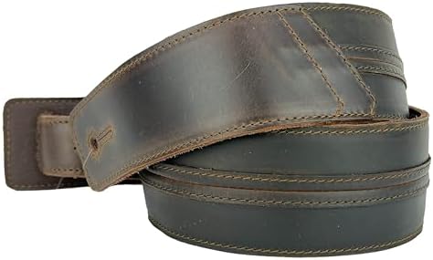 The Original Straight Up Full Grain Padded Leather Guitar Strap - For Electric, Acoustic and Bass Guitars