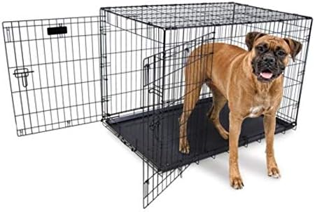 Precision Pet Products Two Door Provalue Wire Dog Crate, 24 Inch, For Pets 15-30 lbs, With 5-Point Locking System