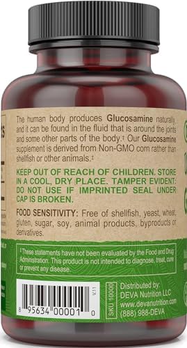 DEVA Vegan Vitamins Glucosamine Tablets, 90-Count Bottle