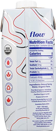FLOW WATER Organic Blackberry Hibiscus Alkaline Water, 16.9 FZ