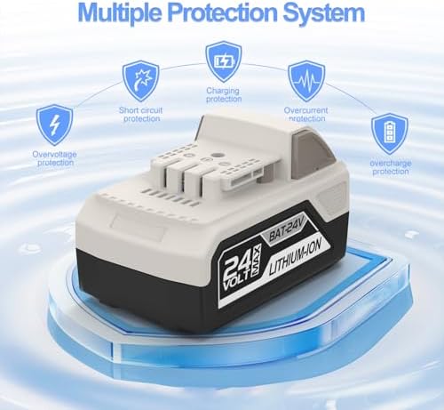 2Pack 6500mAh 24V Battery for Snow Joe 24V Battery