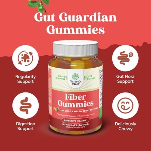 Tasty Prebiotic Fiber Gummies for Adults - High Fiber Supplement Gummies Vitamins for Adults with Prebiotic Soluble Chicory Root for Immunity and