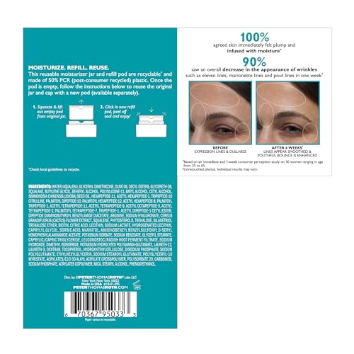 Peter Thomas Roth | Peptide Skinjection™ Moisture Infusion Cream, Refillable Moisturizer, For Loss of Firmness and Elasticity, Fine Lines & Wrinkles
