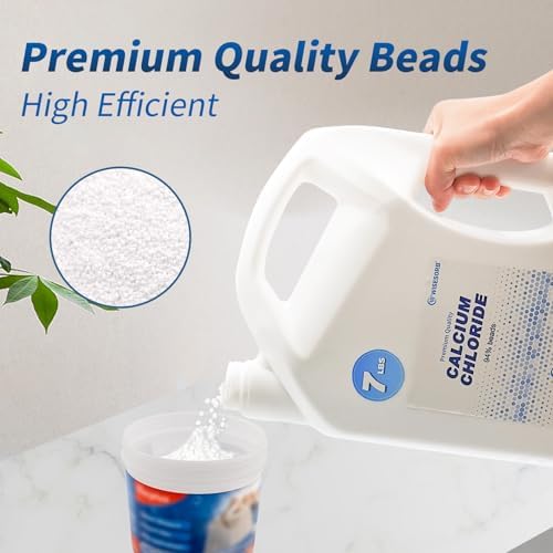 Wisesorb 7 LBS Calcium Chloride Desiccant, Moisture Absorbers Refill Beads - Fragrance Free, Moisture Absorber Refill