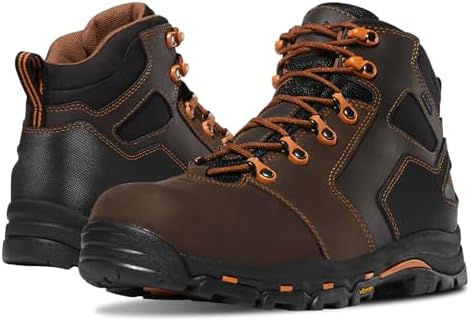 Danner Vicious Composite Toe Work Boots for Men, Waterproof, ASTM Approved | Composite Toe Boots for Men, For Electrical Hazard Work, Slip Resistant Grip, TPU Shank, Construction Boots