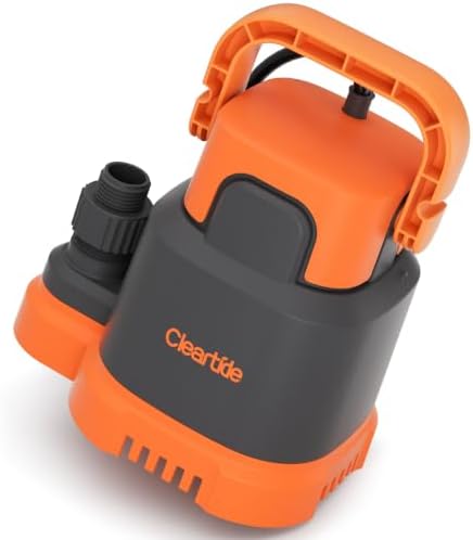 Submersible Utility Water Pump, 2400 GPH Portable Sump Pump with Copper Motor, Plug and Work for Pond, Garden Watering, Pool Transfer, Hot Tub Emptying