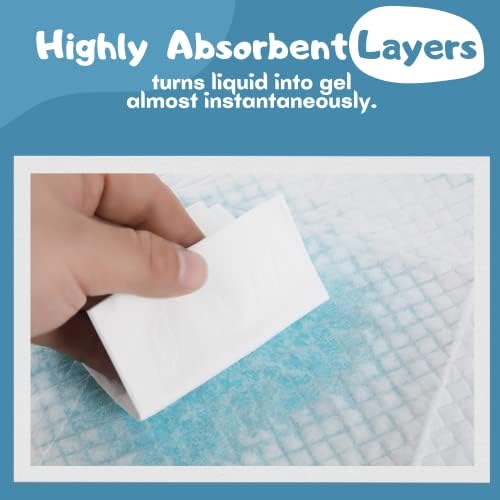 (100 Pads) CalPalmy Ultra Absorbency Pet Toilet Training Pads 18" x 13" Moisture Locking Technology Turns Liquid into Gel - Perfect for Rabbits and