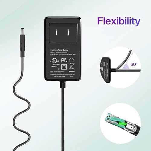 5ft UL 12V 2A-3A AC Adapter Charger Compatible with Pioneer TSP-16 Toraiz SP-16 Studio Grade Sampler Power with Extension 6ft Connectcor Plug Cable