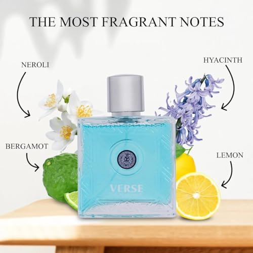 NovoGlow Verse Pour Homme Eau De Parfum Spray for Men Long Lasting Citrusy Floral & Masculine Fragrance Smell Fresh All Day Long Gift for Men for