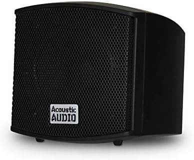 Acoustic Audio AA321B Mountable Indoor Speakers 400 Watts Black Bookshelf Pair